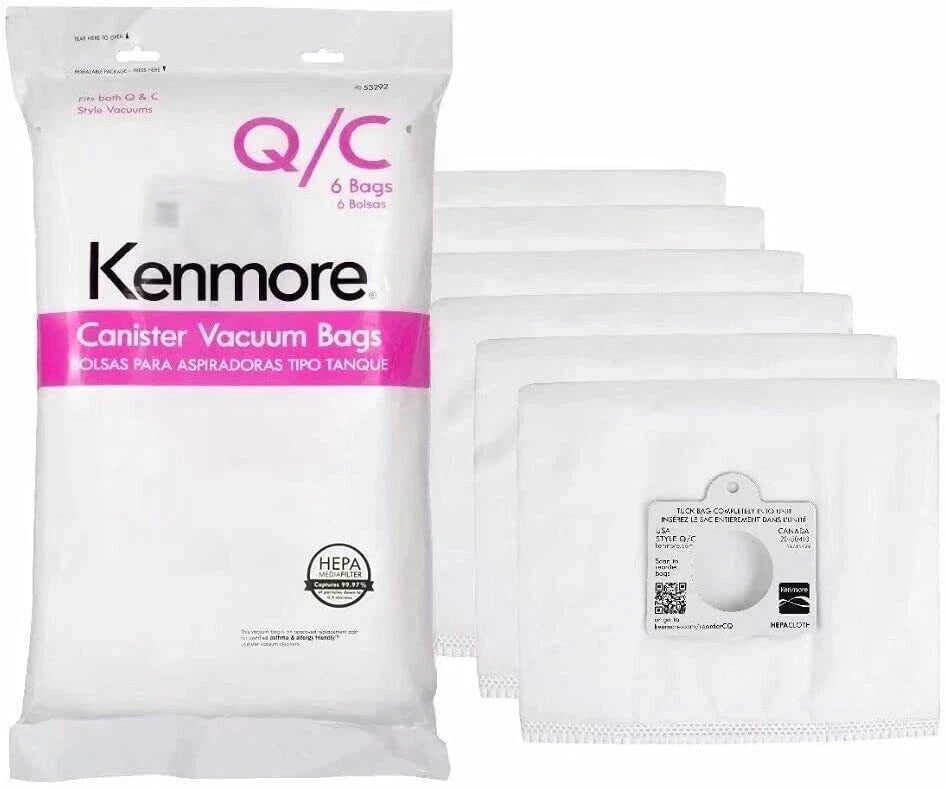 kenmore 53292 6 pack type q hepa vacuum bags