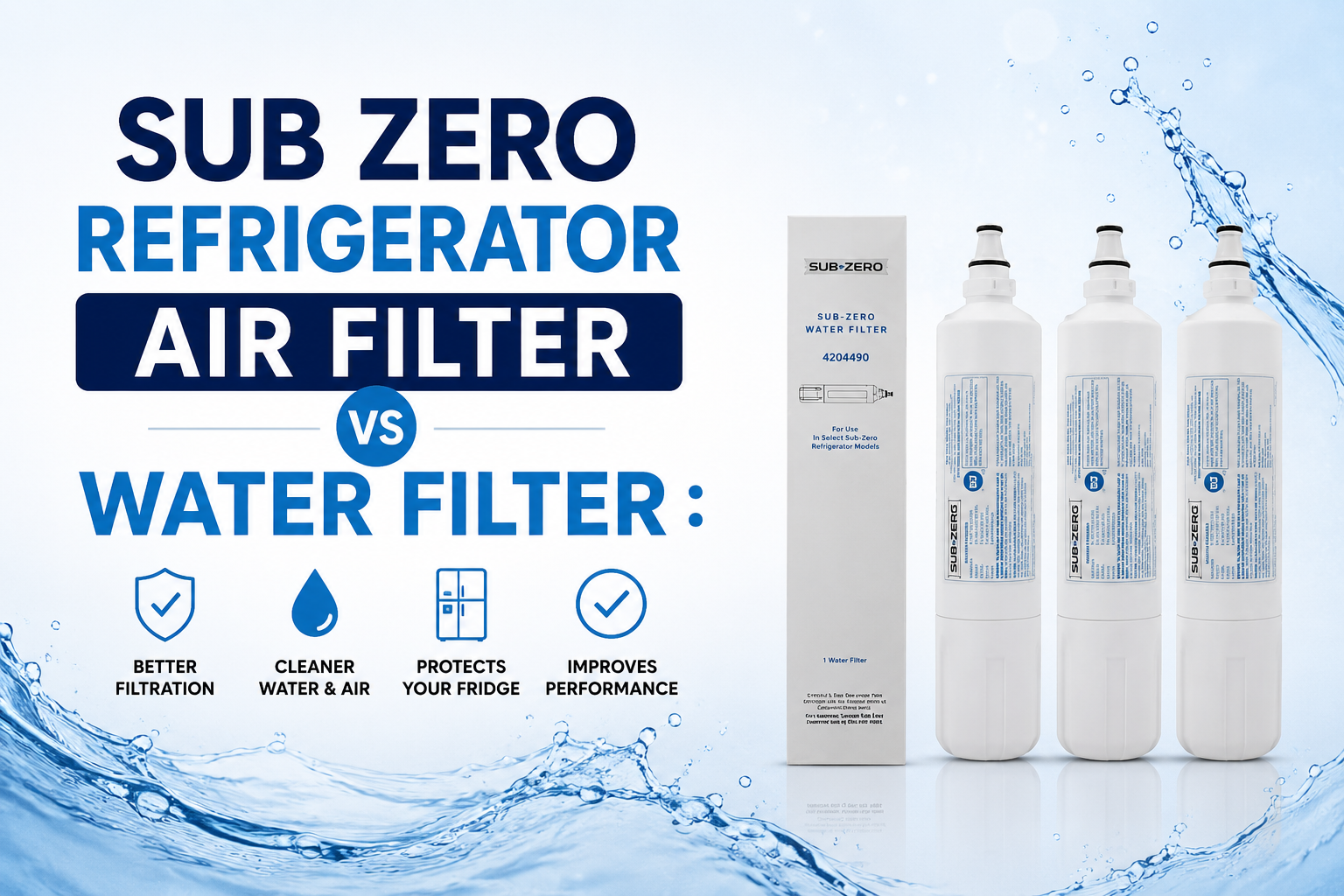 sub zero refrigerator air filter vs water filter